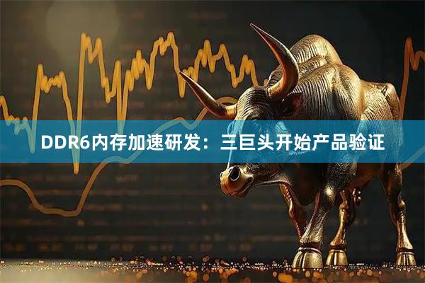 DDR6内存加速研发：三巨头开始产品验证